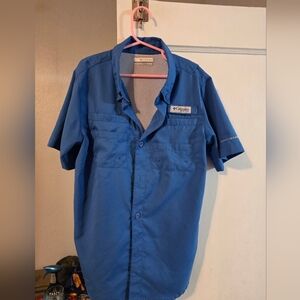 Columbia Boy's Casual Blue Button Down Shirt